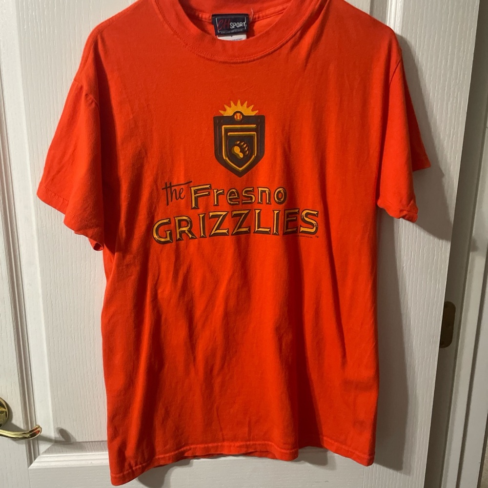 Sporto Orange Short Sleeve Tee with Grizzlies Logo